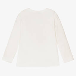 Monnalisa-Girls Ivory Disney Cotton Top | Childrensalon Outlet