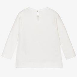 Monnalisa-Кремовый топ с Диснеевским мотивом для девочек | Childrensalon Outlet