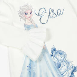 Monnalisa-توب ديزني قطن لون عاجي للبنات | Childrensalon Outlet