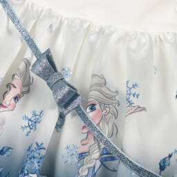 Monnalisa-Girls Ivory Elsa Print Dress | Childrensalon Outlet