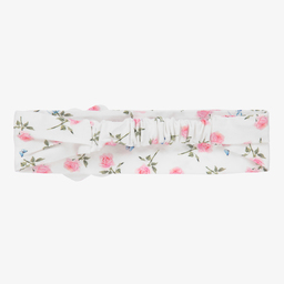 Monnalisa-Girls Ivory Floral Headband | Childrensalon Outlet