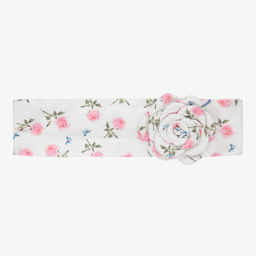 Monnalisa-Girls Ivory Floral Headband | Childrensalon Outlet