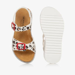 Monnalisa-صندل فاخر للبنات بطبعة الأدغال العاجية | Childrensalon Outlet