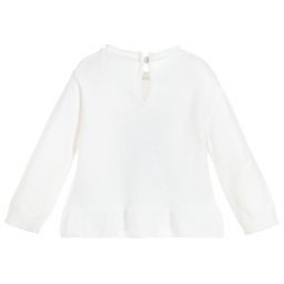 Monnalisa-Girls Ivory Knitted Sweater  | Childrensalon Outlet