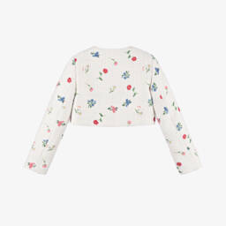 Monnalisa-جاكيت تويد لامع عاجي للبنات | Childrensalon Outlet