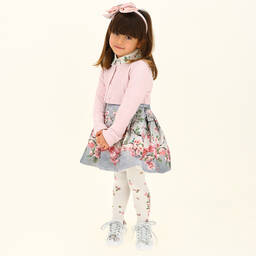 Monnalisa-Girls Ivory Viscose Blouse | Childrensalon Outlet