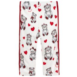 Monnalisa-Girls Ivory Viscose Leggings | Childrensalon Outlet
