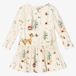 Monnalisa-Girls Ivory Woodland Dress | Childrensalon Outlet
