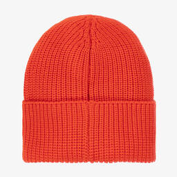 Monnalisa-Girls Knitted Orange Beanie Hat | Childrensalon Outlet