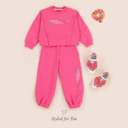 Monnalisa-Girls Leather Trainers with Pink Bows | Childrensalon Outlet