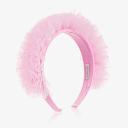 Monnalisa-Girls Lilac-Pink Tulle Hairband | Childrensalon Outlet