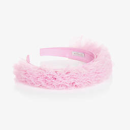 Monnalisa-Girls Lilac-Pink Tulle Hairband | Childrensalon Outlet