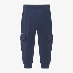 Monnalisa-Girls Navy Blue Cotton Cargo Joggers | Childrensalon Outlet