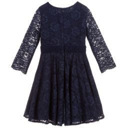 Monnalisa-فستان دانتيل لون كحلي | Childrensalon Outlet