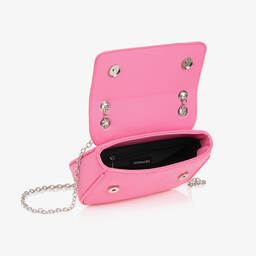 Monnalisa-Girls Neon Pink Faux Leather Bag (21cm) | Childrensalon Outlet