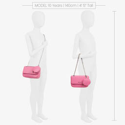 Monnalisa-Girls Neon Pink Faux Leather Bag (21cm) | Childrensalon Outlet