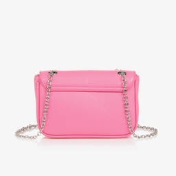 Monnalisa-Girls Neon Pink Faux Leather Bag (21cm) | Childrensalon Outlet