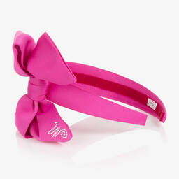 Monnalisa-Girls Pink Bow Hairband | Childrensalon Outlet