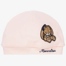 Monnalisa-Girls Pink Cotton Baby Hat | Childrensalon Outlet