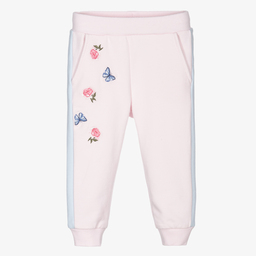 Monnalisa-جوغرز أطفال بناتي قطن جيرسي لون زهري | Childrensalon Outlet