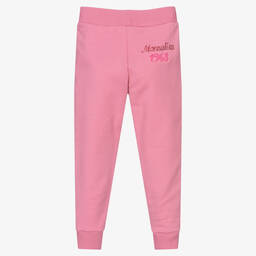Monnalisa-Girls Pink Cotton Joggers | Childrensalon Outlet