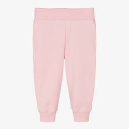 Monnalisa-Girls Pink Cotton Joggers | Childrensalon Outlet