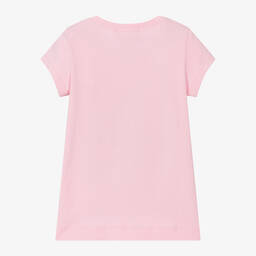 Monnalisa-Girls Pink Cotton Princess Castle T-Shirt | Childrensalon Outlet