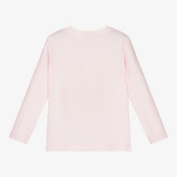 Monnalisa-Girls Pink Cotton Top | Childrensalon Outlet