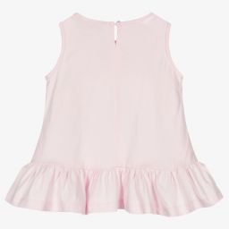 Monnalisa-Girls Pink Cotton Top | Childrensalon Outlet