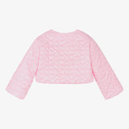 Monnalisa-جاكيت كروب مبطن لون زهري فاتح للبنات | Childrensalon Outlet