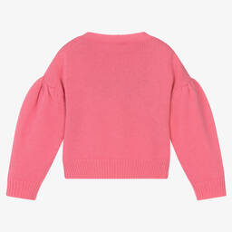Monnalisa-Girls Pink Disney Sweater  | Childrensalon Outlet