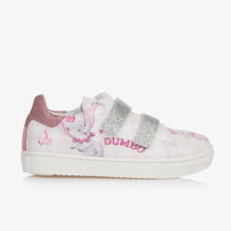 Monnalisa-Girls Pink Dumbo Velcro Shoes | Childrensalon Outlet