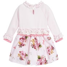 Monnalisa-Girls Pink Floral Dress | Childrensalon Outlet
