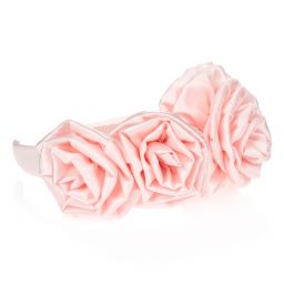 Monnalisa-Girls Pink Floral Hairband | Childrensalon Outlet
