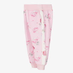Monnalisa-Girls Pink Floral Heart Trousers | Childrensalon Outlet