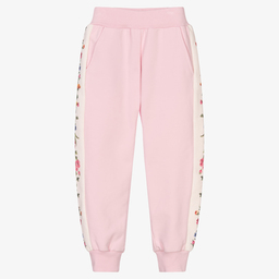 Monnalisa-Girls Pink Floral Joggers | Childrensalon Outlet