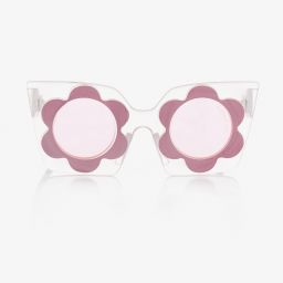 Monnalisa-Розовые солнцезащитные очки с оправой-цветами для девочек | Childrensalon Outlet