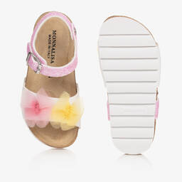 Monnalisa-Розовые сандалии с блестками | Childrensalon Outlet