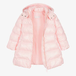 موناليزا-معطف بافر هودي لون زهري للبنات | Childrensalon Outlet