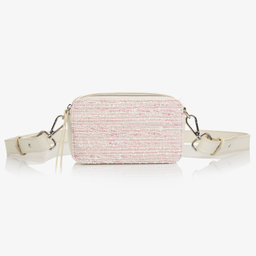 Monnalisa-Розовая кожаная сумка для девочек (19см) | Childrensalon Outlet