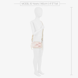 Monnalisa-Розовая кожаная сумка для девочек (19см) | Childrensalon Outlet