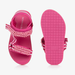 Monnalisa-Girls Pink Pearl Sandals | Childrensalon Outlet