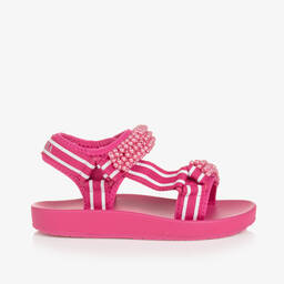 Monnalisa-Girls Pink Pearl Sandals | Childrensalon Outlet