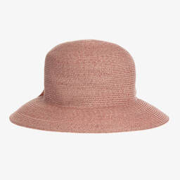 Monnalisa-Girls Pink Straw Hat | Childrensalon Outlet