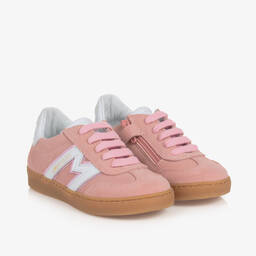 Monnalisa-Girls Pink Suede Trainers | Childrensalon Outlet