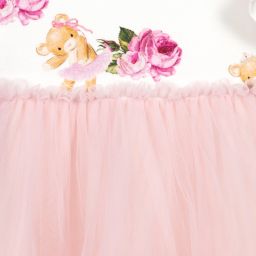 Monnalisa-Girls Pink Tulle Dress | Childrensalon Outlet