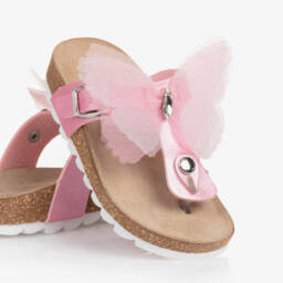 Monnalisa-Розовые туфельки из тюля для девочек | Childrensalon Outlet