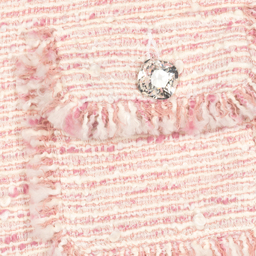 Monnalisa-Розовый жилет из твида для девочек | Childrensalon Outlet