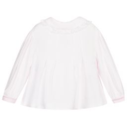 Monnalisa-Розовая блузка из вискозы для девочек | Childrensalon Outlet