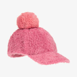 Monnalisa-Girls Pom-Pom Teddy Fleece Hat | Childrensalon Outlet